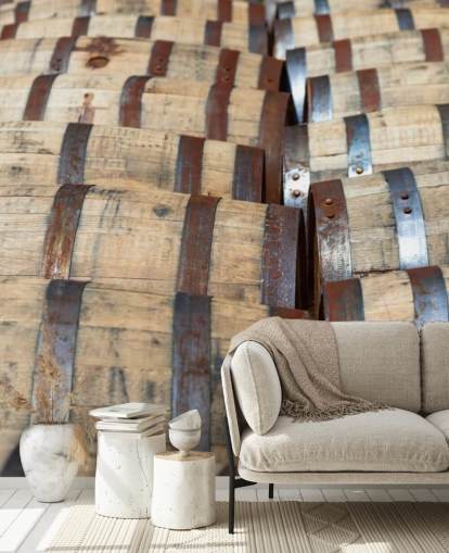 Whiskey Bourbon Barrels Wall Mural Whiskey Bourbon Barrels Wall Mural