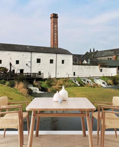 Papier peint du bâtiment de la vieille distillerie blanche