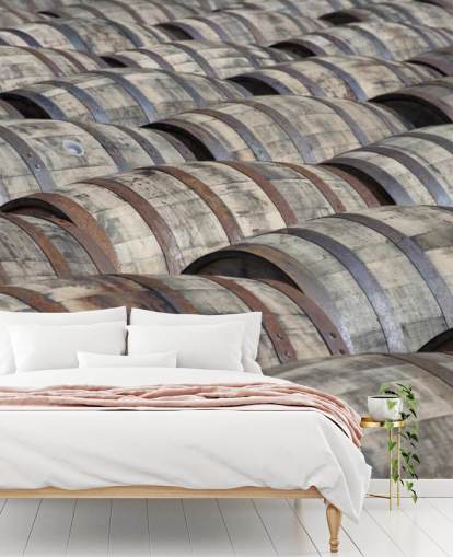 Rows of Whiskey Barrels Wallpaper Rows of Whiskey Barrels Wallpaper