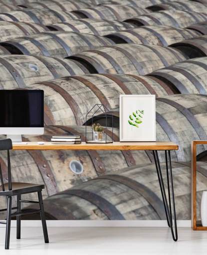 Rows of Whiskey Barrels Wallpaper Rows of Whiskey Barrels Wallpaper