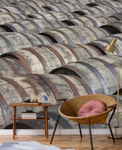 Rows of Whiskey Barrels Wallpaper Rows of Whiskey Barrels Wallpaper
