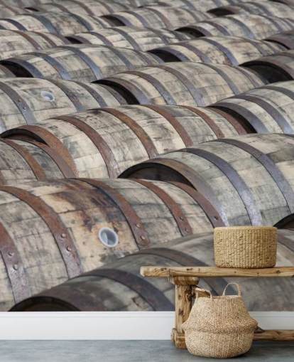 Fondo de pantalla Filas de barriles Fondo de pantalla Filas de barriles