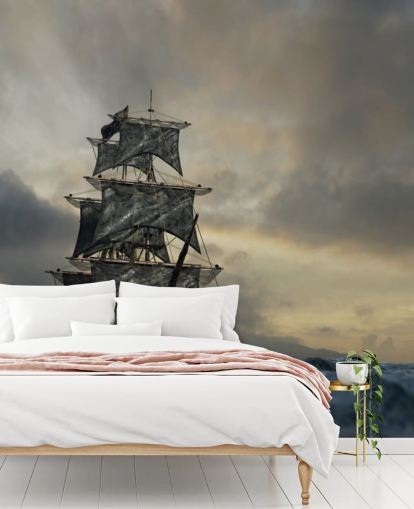 piratskip på stormfull sjø tapet piratskip på stormfull sjø tapet