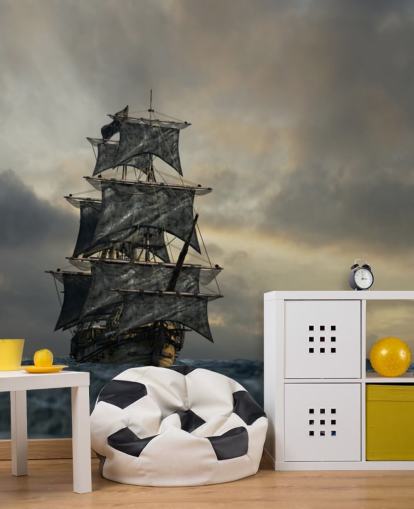 piratskib på stormfulde hav tapet