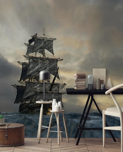 piratskib på stormfulde hav tapet piratskib på stormfulde hav tapet