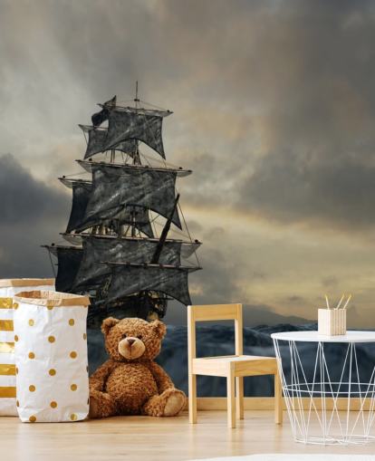 piratskib på stormfulde hav tapet