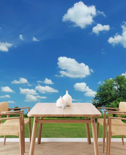 Blue Sky and White Clouds Sky Wallpaper