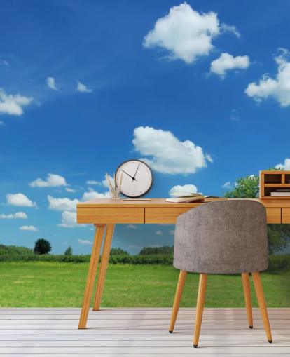 Blue Sky and White Clouds Sky Wallpaper