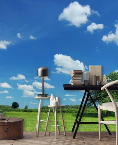 Blue Sky and White Clouds Sky Wallpaper