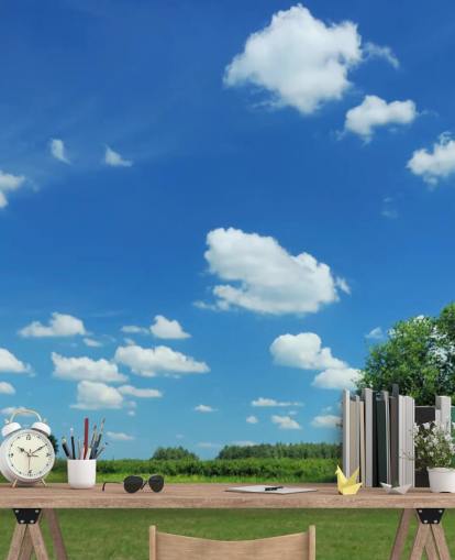 Blue Sky and White Clouds Sky Wallpaper