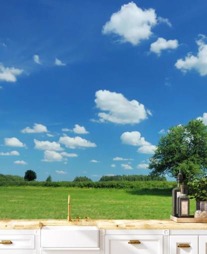 Blue Sky and White Clouds Sky Wallpaper