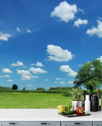 Blå himmel och vita moln Sky Bakgrund