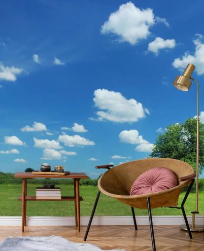 Papier Peint Ciel Bleu et Nuages Blancs Papier Peint Ciel Bleu et Nuages Blancs