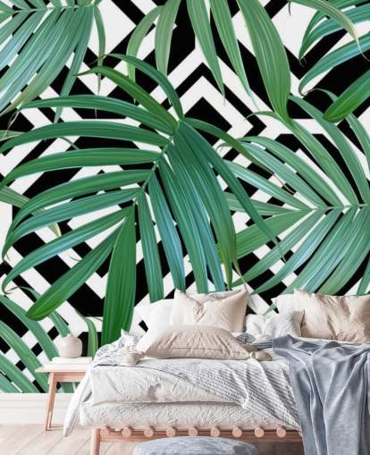 Banana Leaf Pattern Wallpaper