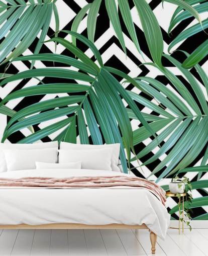 Banana Leaf Patroon Behang