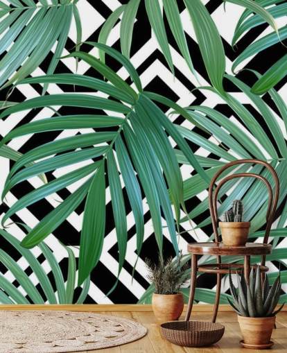 Banana Leaf Pattern Papel