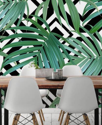 Banana Leaf Pattern Wallpaper