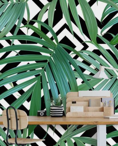 Banana Leaf Pattern Wallpaper