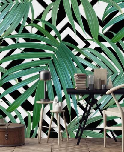 Banana Leaf Pattern Wallpaper