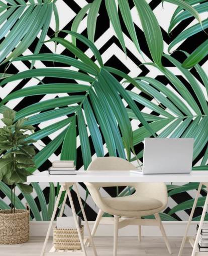 Banana Leaf Pattern Papel