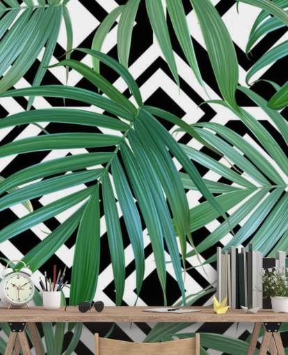 Papel pintado de hojas de plátano