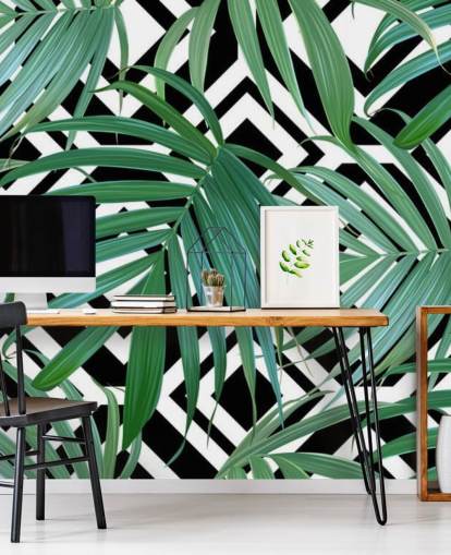 Banana Leaf Patroon Behang