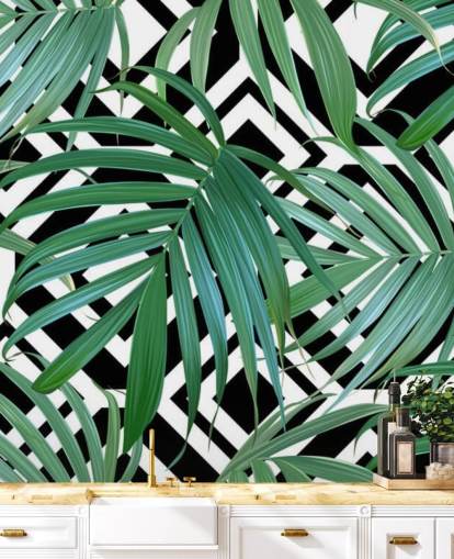 Banana Leaf Mönster Bakgrund