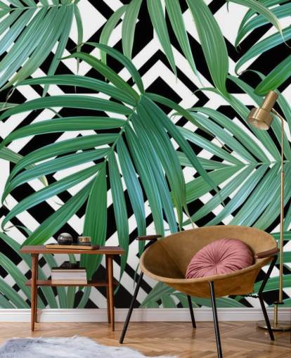Banana Leaf Pattern Wallpaper
