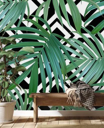 Banana Leaf Pattern Wallpaper