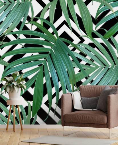 Banana Leaf Pattern Wallpaper