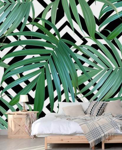 Banana Leaf Pattern Wallpaper