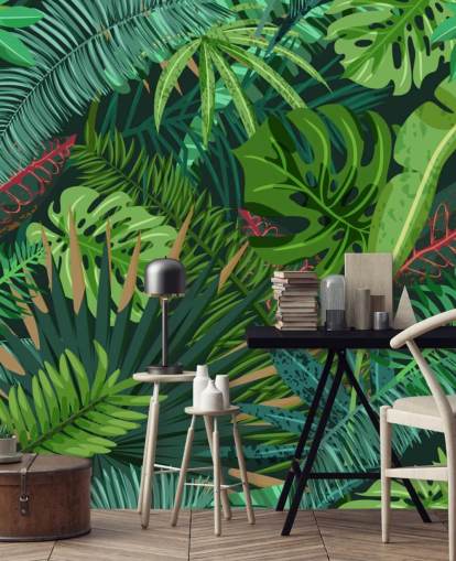 Papel pintado Hojas de monstera