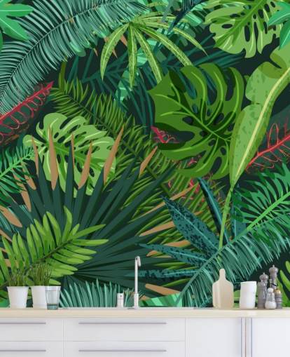 Papel pintado Hojas de monstera