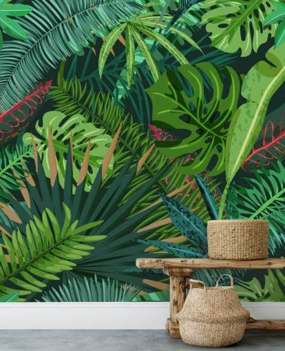 Papel pintado Hojas de monstera