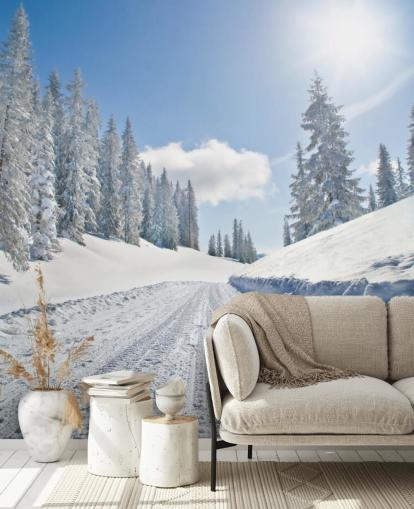 Fondo de pantalla vacío cubierto de nieve Fondo de pantalla vacío cubierto de nieve