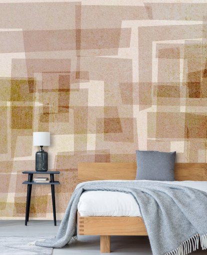 Brown Square Abstract Wallpaper