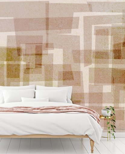 Brown Square Abstract Wallpaper