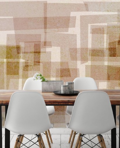 Brown Square Abstract Wallpaper