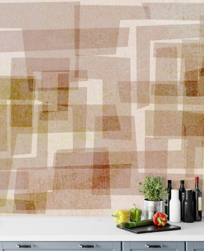 Papel pintado abstracto cuadrado marrón