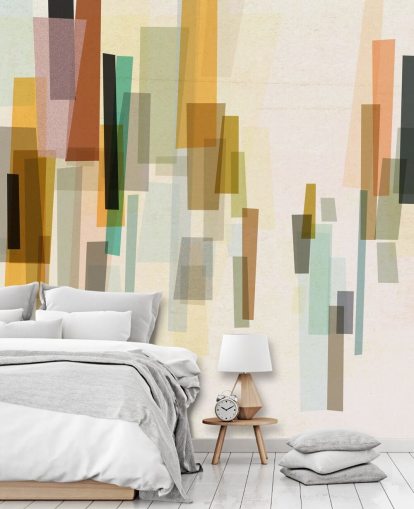 Helles individuelles Retro-Tapeten-Wandbild namens Blurred von Nicola Evans für Schlafzimmer, Wohnzimmer und Esszimmer