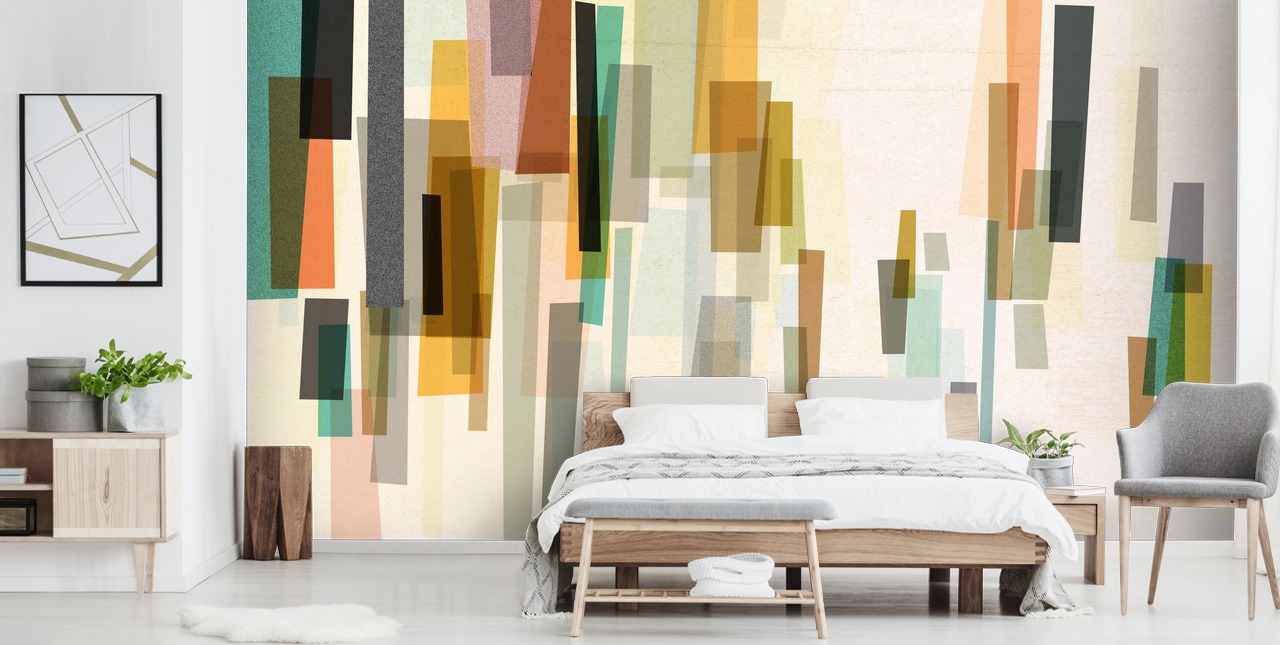 lyst retro tilpasset tapetmaleri kalt Blurred av Nicola Evans for soverom, stuer og spiserom