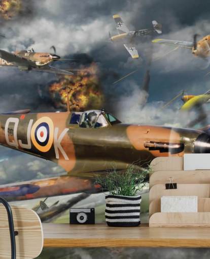 Papier Peint Fresque Bataille Spitfire