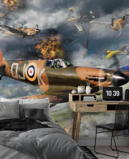Papier Peint Fresque Bataille Spitfire
