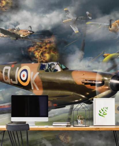 Spitfire Battle Wandgemälde