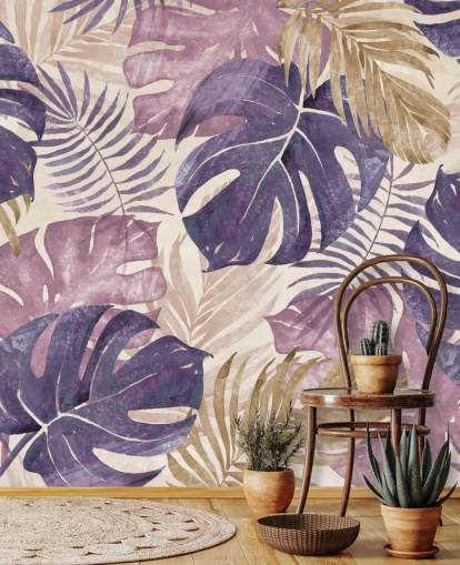 tropical leaves mural tropical leaves mural