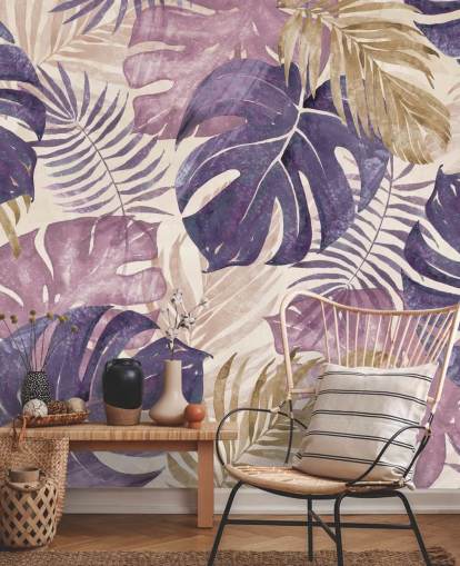 tropical leaves mural tropical leaves mural