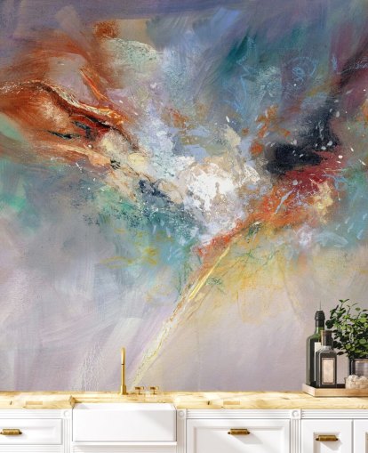 Buntes, individuell gestaltbares abstraktes Tapeten-Wandbild namens Celestial von Anne Farrall Doyle für Küchen, Schlafzimmer und Wohnzimmer Buntes, individuell gestaltbares abstraktes Tapeten-Wandbild namens Celestial von Anne Farrall Doyle für Küchen, Schlafzimmer und Wohnzimmer