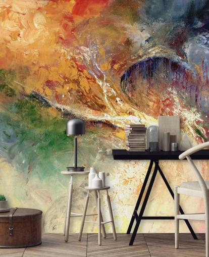 colourful abstract painting wallpaper