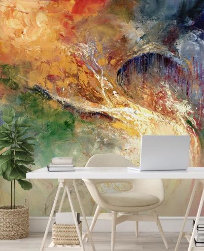 färgglada abstrakt målning tapeter