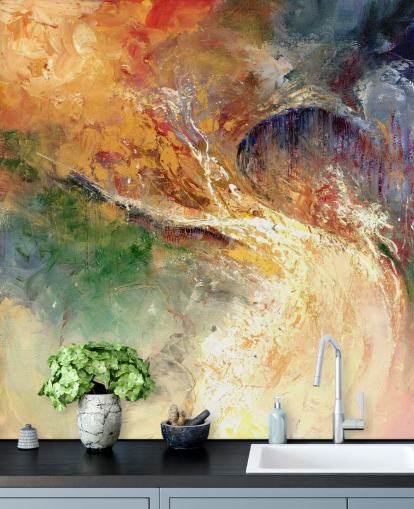colourful abstract painting wallpaper